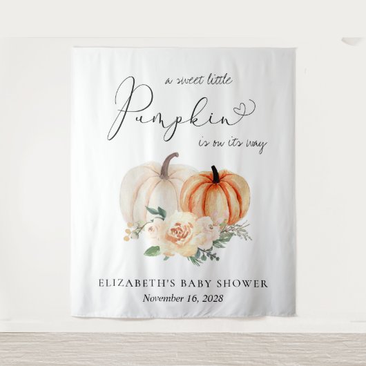 Foto für das Pumpkin Floral Baby Wandteppich (Vorderseite)