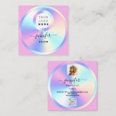 Foto für das QR-Logo des Couch-Therapeuten Hologra Quadratische Visitenkarte (Vorne/Hinten)