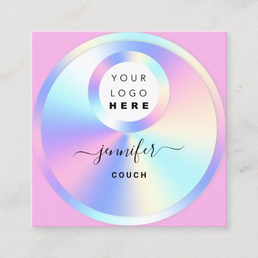 Foto für das QR-Logo des Couch-Therapeuten Hologra Quadratische Visitenkarte (Vorderseite)