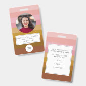 Foto für das Retro-Design des Sonnenuntergangs und Ausweis (Vorder- & Rückseite)