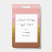 Foto für das Retro-Design des Sonnenuntergangs und Ausweis (Rückseite)