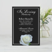 Foto für das Schwarz-Weiß-Gedächtnis oder Beerdigu Einladung (Stehend Vorderseite)