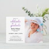 Foto für das Skriptmuster der Graduierungspartei Einladung (Stehend Vorderseite)