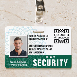 Foto für den benutzerdefinierten Private Security  Ausweis