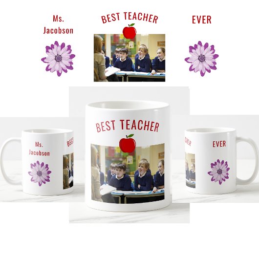 Foto für den besten Lehrer je Lehrer Kaffeetasse