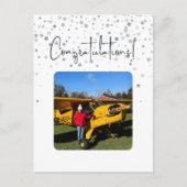 Foto für den ersten Einzelflug im Luftverkehr Postkarte (Vorderseite)