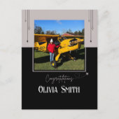 Foto für den ersten Einzelflug im Luftverkehr Postkarte (Vorderseite)