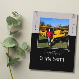 Foto für den ersten Einzelflug im Luftverkehr Postkarte