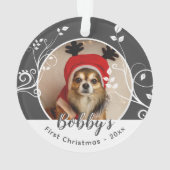 Foto für den ersten Welpenhühner Ornament (Rückseite)