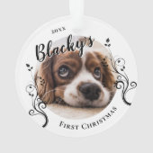 Foto für den ersten Welpenhühner Ornament (Rückseite)