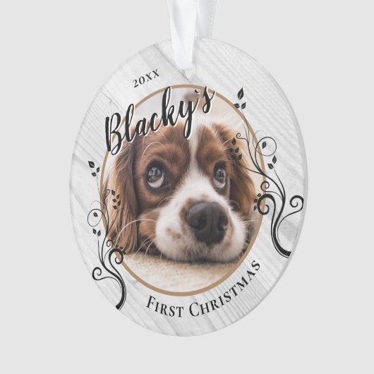 Foto für den ersten Welpenhühner Ornament (Vorderseite)