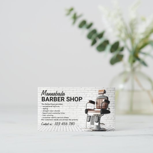 Foto für den Friseursalon Visitenkarte (Stehend Vorderseite)