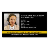 Foto für den gezielten Rücktransport 911 Polizeino Magnetische Visitenkarte (Vorderseite)