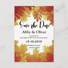 Foto für den Herbstausgang Hochzeit im Herbst Save The Date