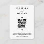 Foto für den Hochzeitsstichtag QR Code - Registry- Begleitkarte (Vorderseite)