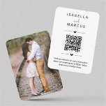Foto für den Hochzeitsstichtag QR Code - Registry- Begleitkarte<br><div class="desc">Einzigartige Website-Karteneinlage für Hochzeiten - Ein wunderbar moderner und minimalistischer Hintergrund,  um Ihre Geschenkkartei,  UAWG und weitere Details mit einem Foto des glücklichen Paares auf der Rückseite zu kommunizieren. Durch das Einfügen Ihres QR Codes wird der Prozess für Ihre Gäste noch einfacher.</div>