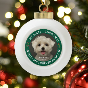 Foto für den Hund für die Haustiere, Drucksache Keramik Kugel-Ornament