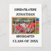 Foto für den Kindergartenabsolventen Feiertagspostkarte (Vorderseite)