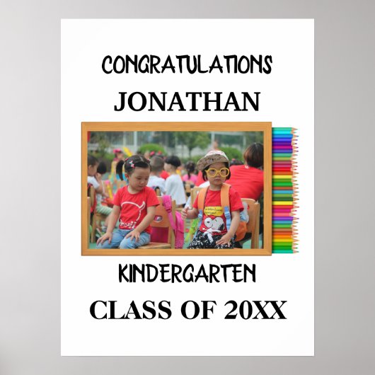 Foto für den Kindergartenabsolventen Poster (Vorne)