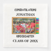 Foto für den Kindergartenabsolventen Serviette (Vorderseite)