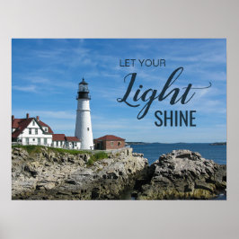 Foto für den Leuchtturm "Light Shine Maine Lightho Poster