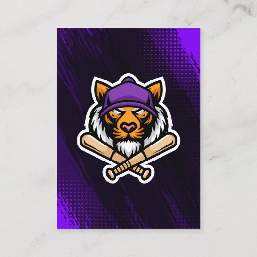 Foto für den lila- und Black-Football-Kartenhandel Telefonnummerkarte (Rückseite)