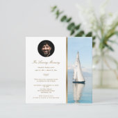 Foto für den Nautical Gold Memorial Einladung (Stehend Vorderseite)