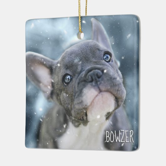 Foto für den personalisierten besten Hund oder Wel Keramikornament (Links)