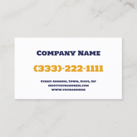 Foto für den Schneepflug und den Abholservice von Visitenkarte (Rückseite)