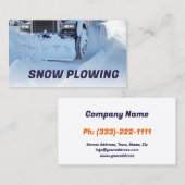 Foto für den Schneepflug und den Abholservice von Visitenkarte (Vorne/Hinten)