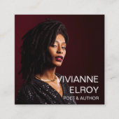 Foto für Dichter-Autor Quadratische Visitenkarte (Vorderseite)