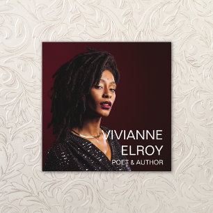 Foto für Dichter-Autor Quadratische Visitenkarte