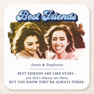 Foto für die besten Freunde von Sentimental Rechteckiger Pappuntersetzer