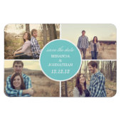 Foto für die blaue Kreise speichern Magnet (Horizontal)