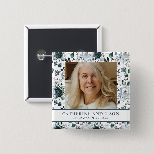 Foto für die Blauflora-Beerdigung Button (Vorne & Hinten)