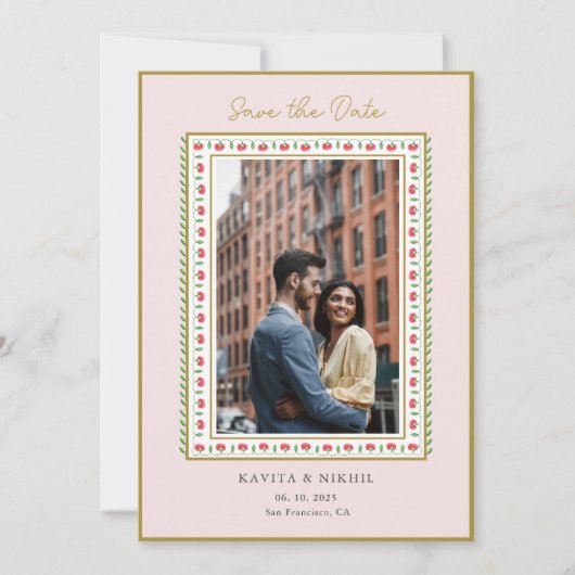 Foto für die Blume von Aquarellen Save the Date (Vorderseite)