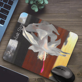 Foto für die Blume "White Cactus" Mousepad