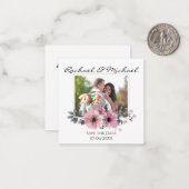 Foto für die Blumenbearbeitung Save the Date Mitteilungskarte (Vorderseite/Rückseite Beispiel)