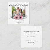 Foto für die Blumenbearbeitung Save the Date Mitteilungskarte (Vorne/Hinten)