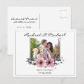 Foto für die Blumenbearbeitung Save the Date Postkarte (Vorne/Hinten)