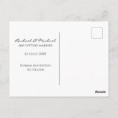 Foto für die Blumenbearbeitung Save the Date Postkarte (Rückseite)