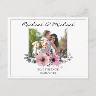 Foto für die Blumenbearbeitung Save the Date Postkarte