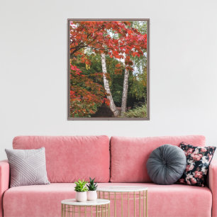 Foto für die Farbe des Herbstblattes Leinwanddruck