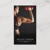 Foto für die Fitness des Personal Trainers Visitenkarte (Vorderseite)