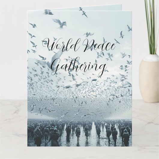 Foto für die Friedenstruppe am Strand Karte (Vorderseite)