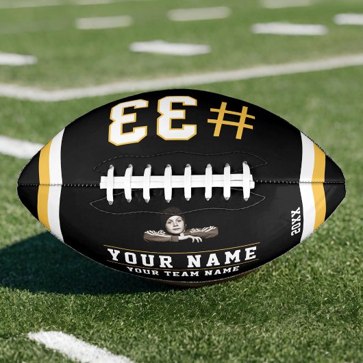 Foto für die gelbe schwarze Namensnummer Football