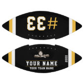 Foto für die gelbe schwarze Namensnummer Football (Paneele)