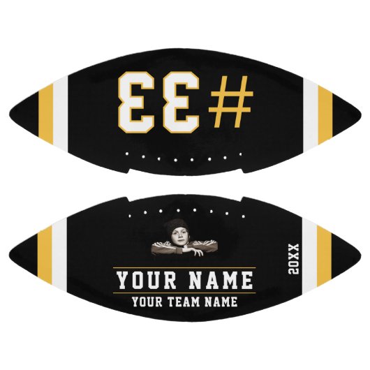 Foto für die gelbe schwarze Namensnummer Football (Paneele)