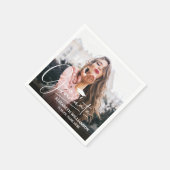 Foto für die Graduierung von weißen Skripten Serviette (Ecke)