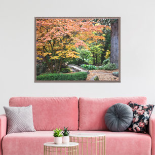 Foto für die Herbstleaf-Farbe des japanischen Gart Leinwanddruck